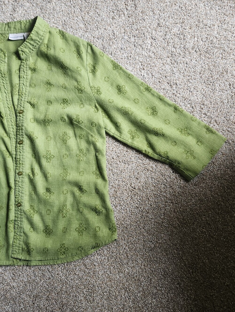 Green Button Up - Picture 2 of 6